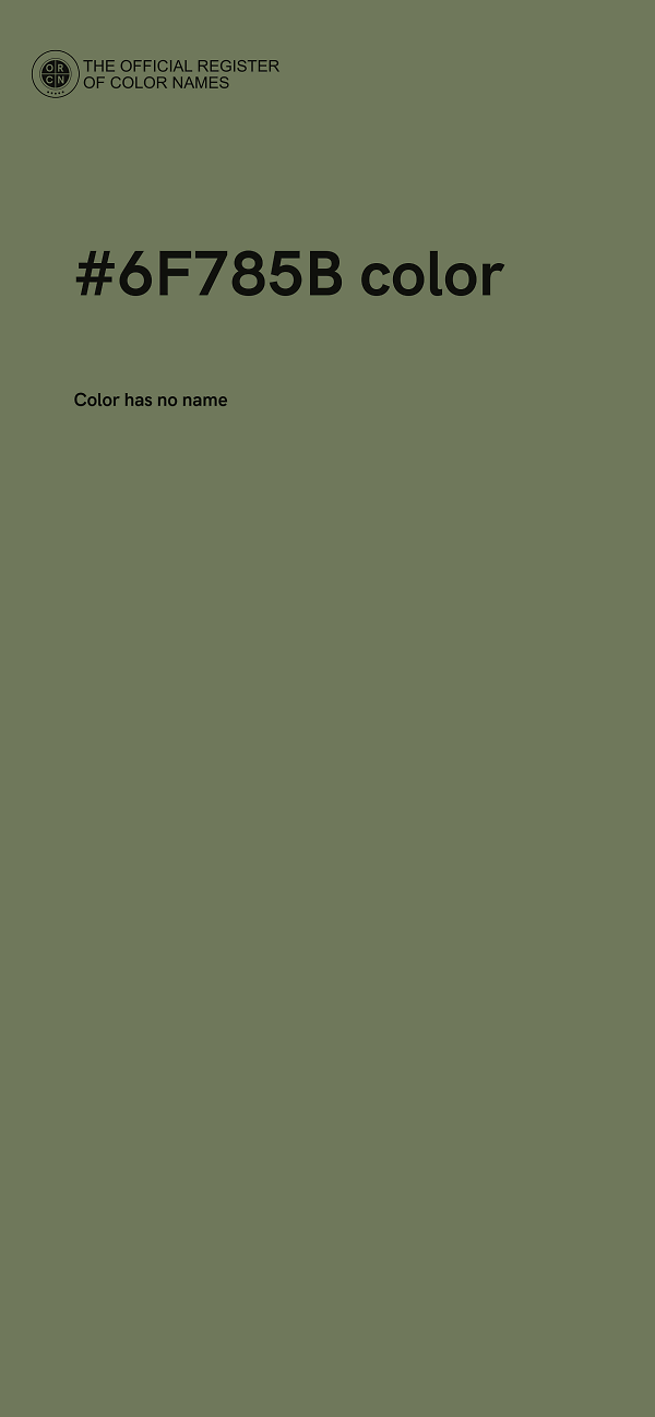 #6F785B color image