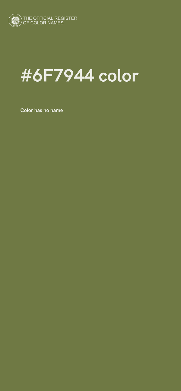 #6F7944 color image