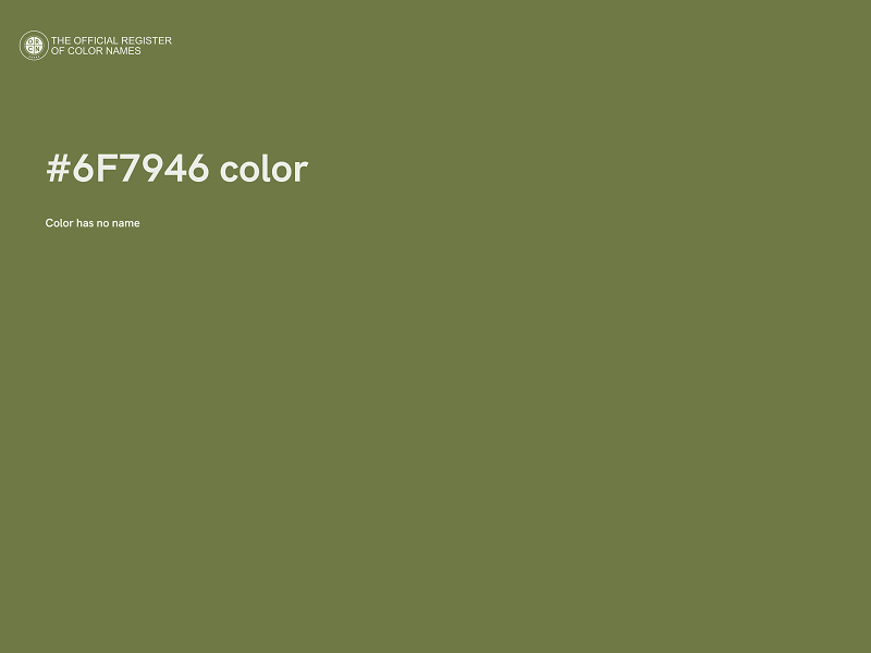#6F7946 color image