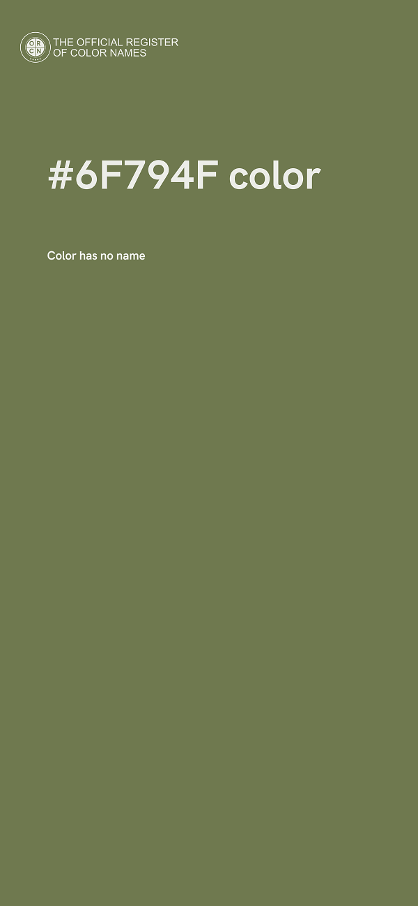 #6F794F color image
