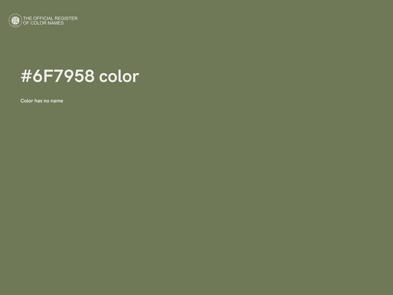 #6F7958 color image