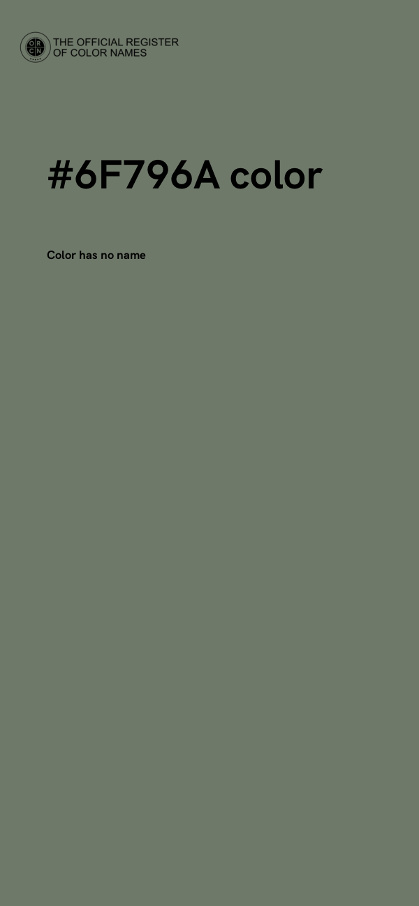 #6F796A color image