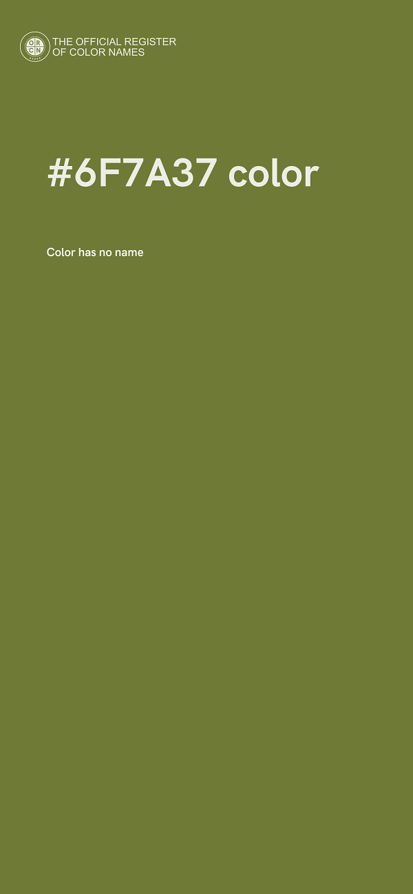 #6F7A37 color image