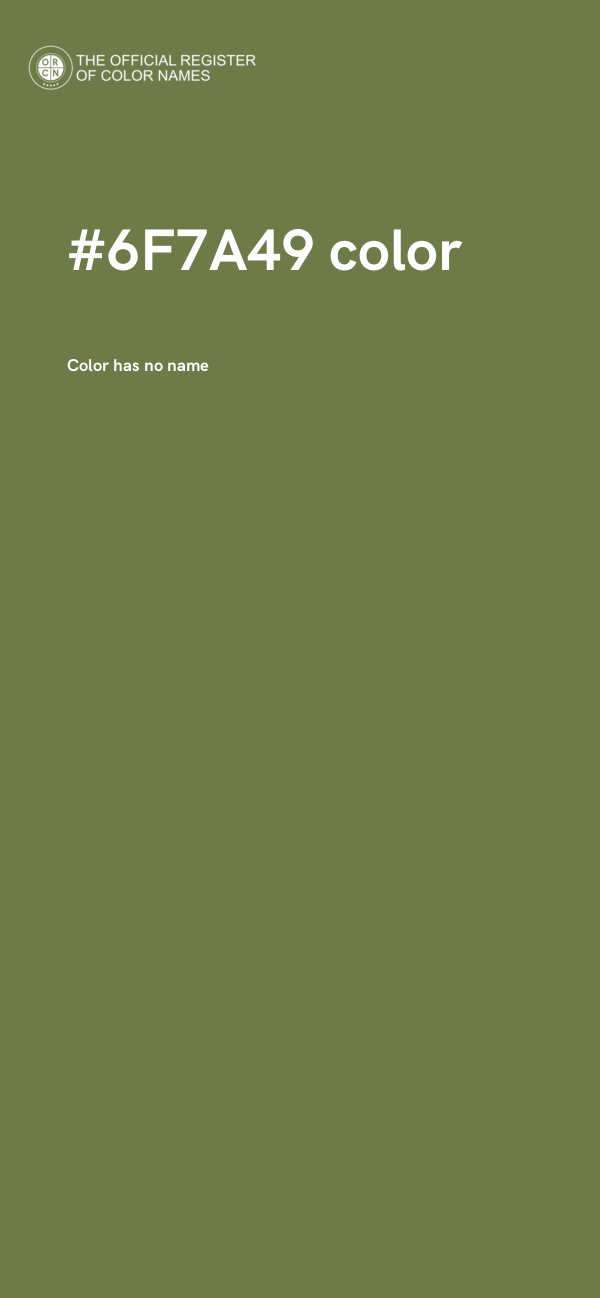 #6F7A49 color image