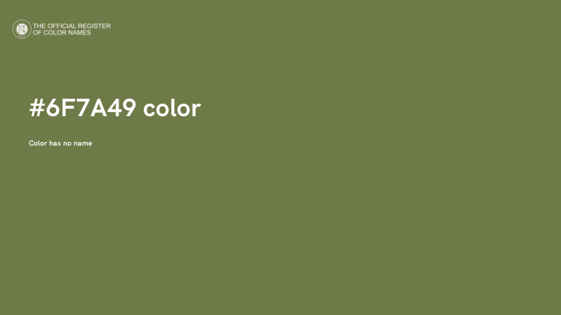 #6F7A49 color image