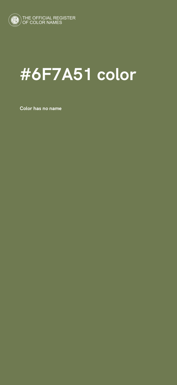 #6F7A51 color image