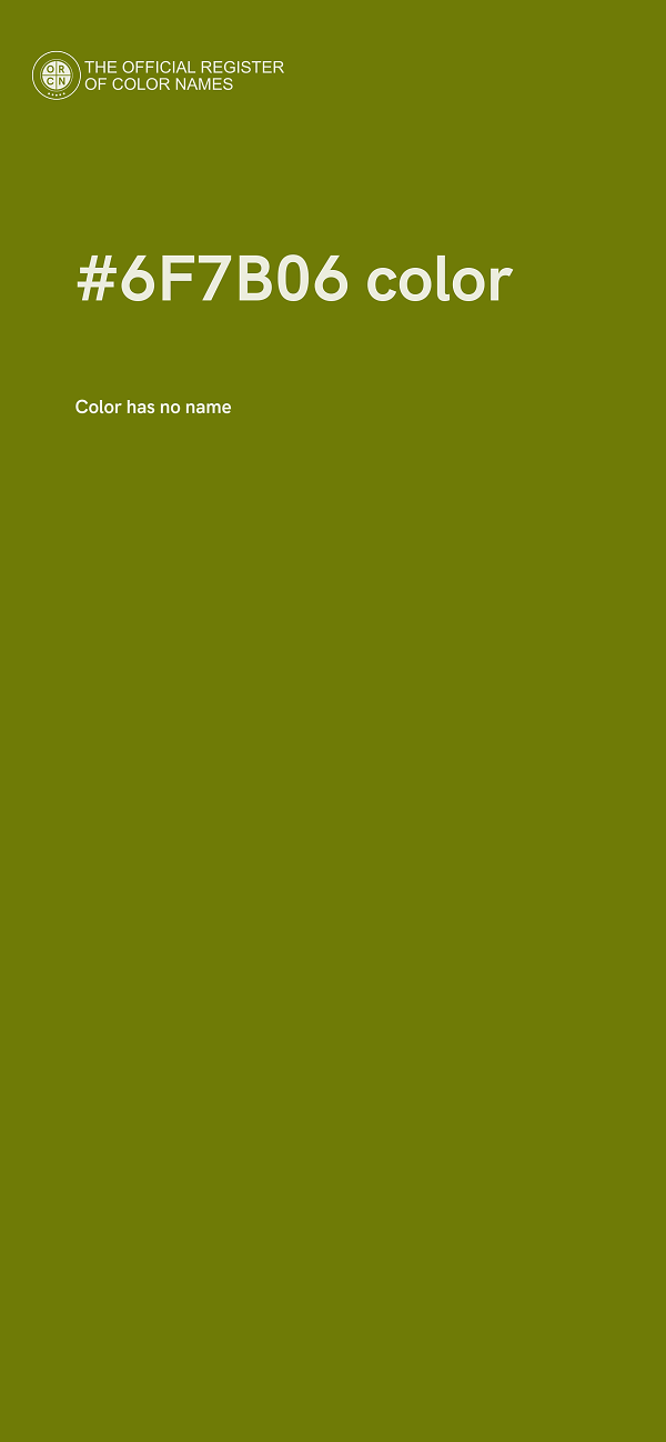 #6F7B06 color image