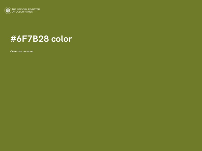 #6F7B28 color image