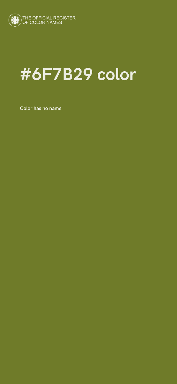 #6F7B29 color image