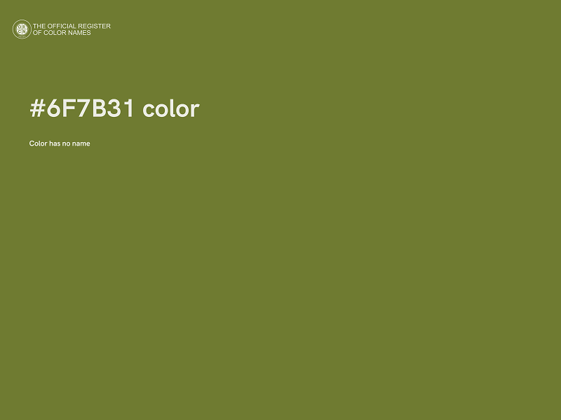 #6F7B31 color image