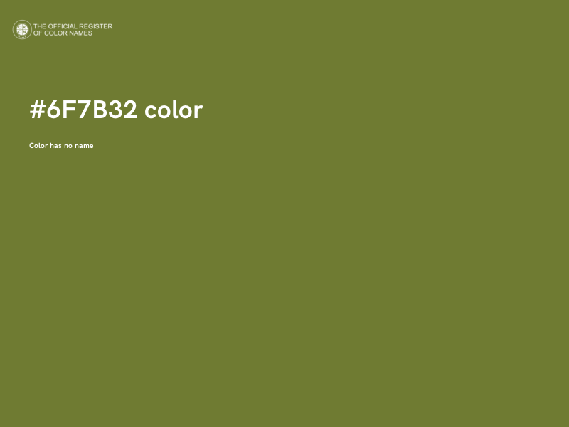 #6F7B32 color image