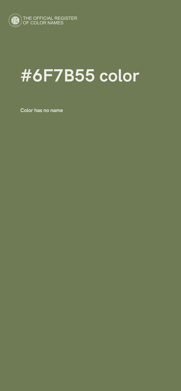 #6F7B55 color image