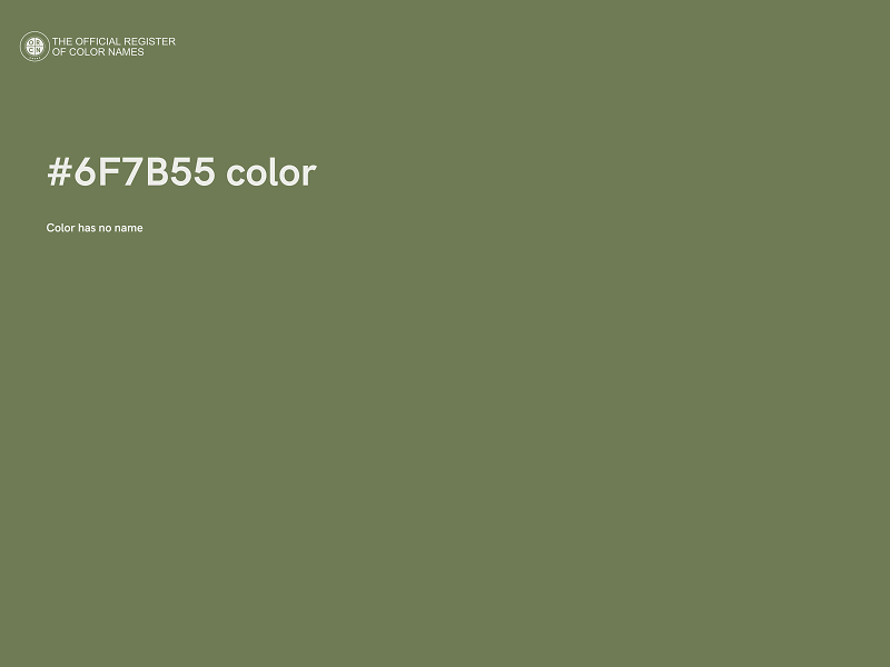 #6F7B55 color image