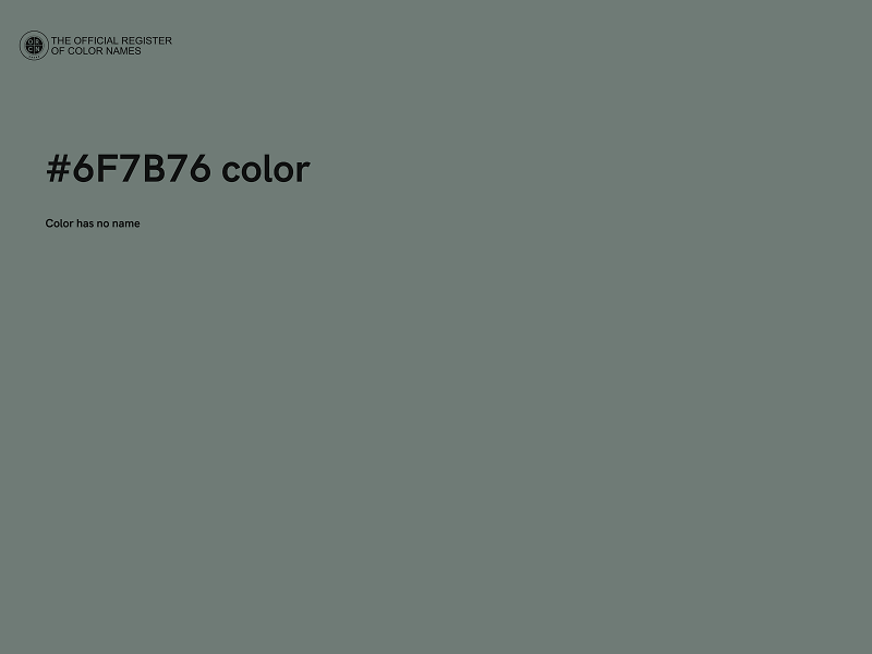 #6F7B76 color image