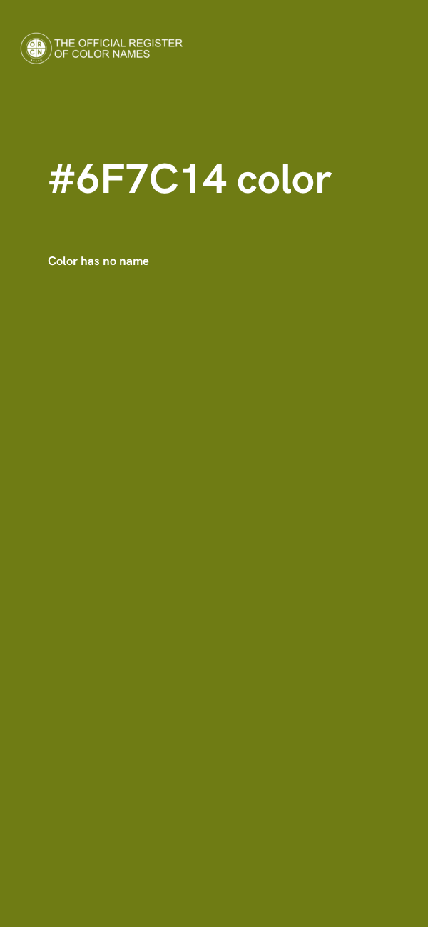 #6F7C14 color image