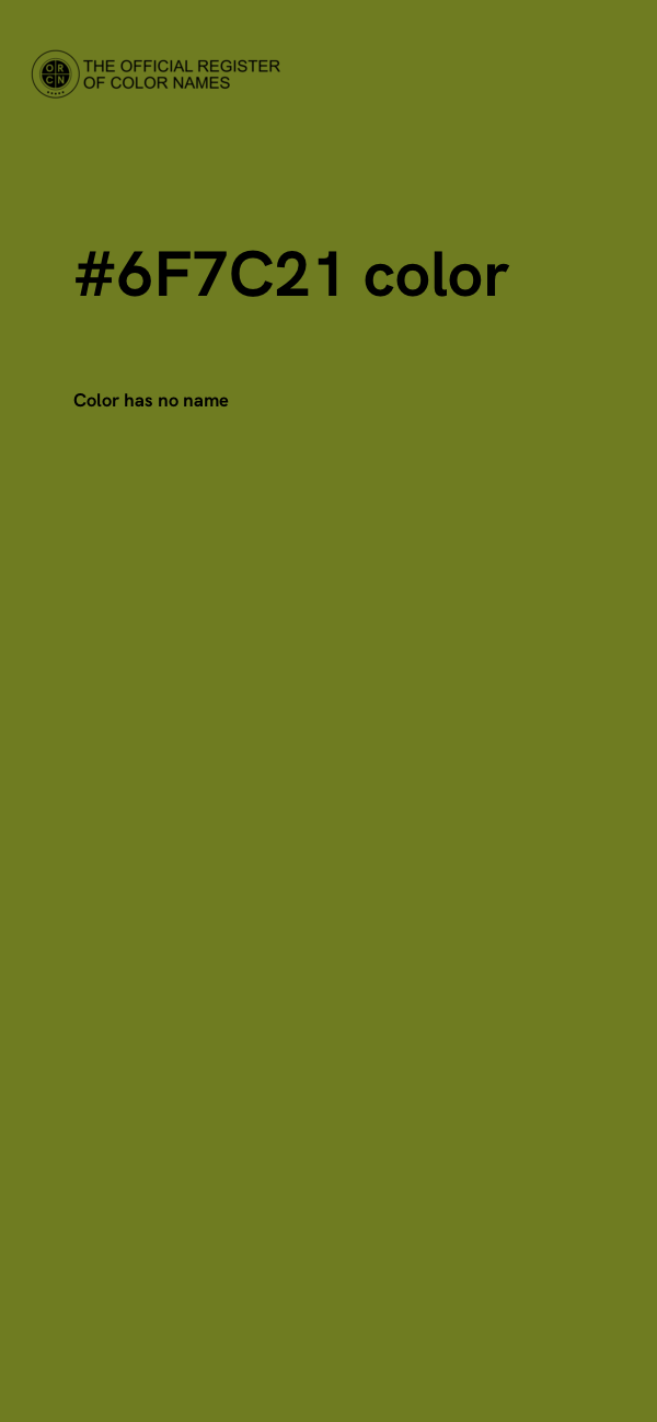 #6F7C21 color image