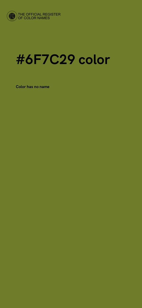 #6F7C29 color image
