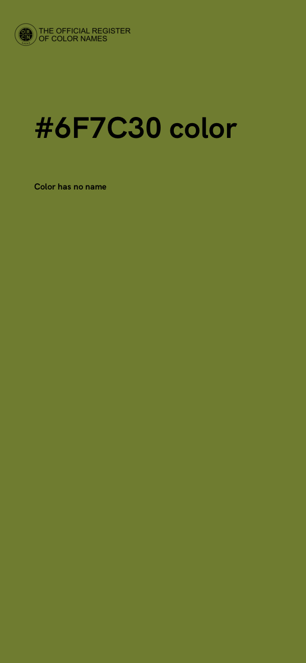 #6F7C30 color image