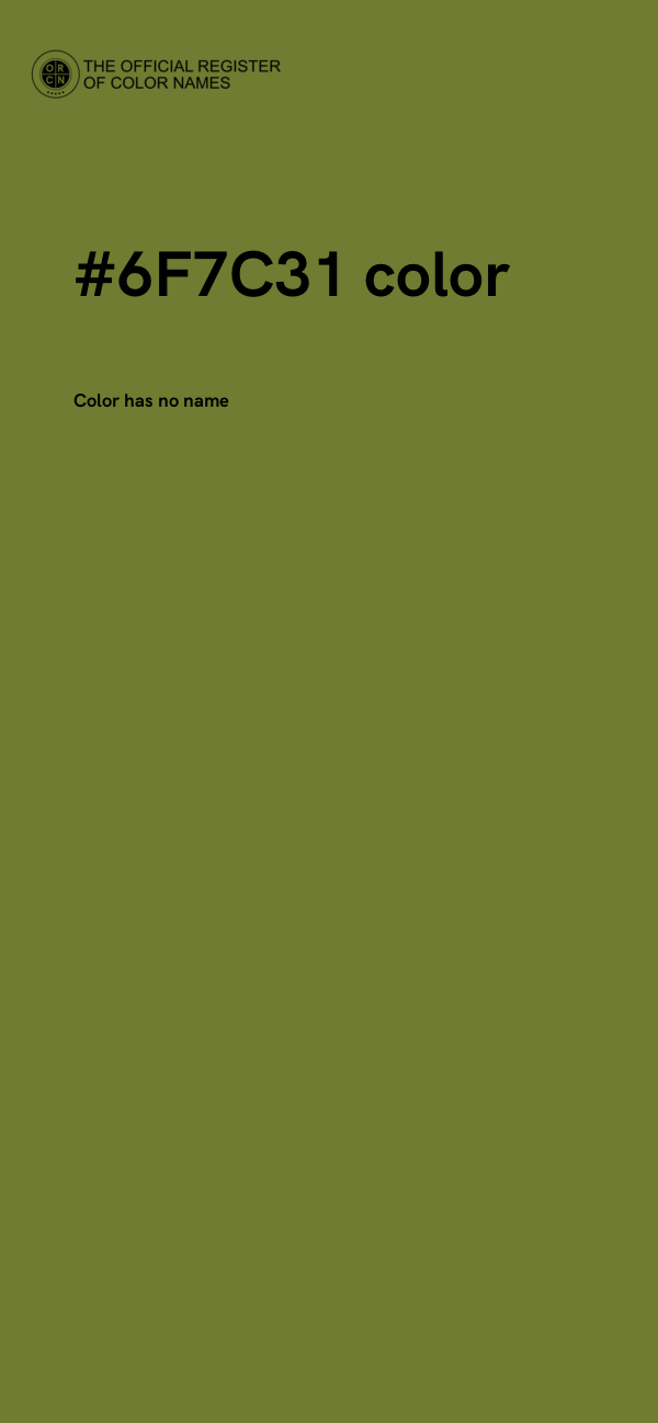 #6F7C31 color image
