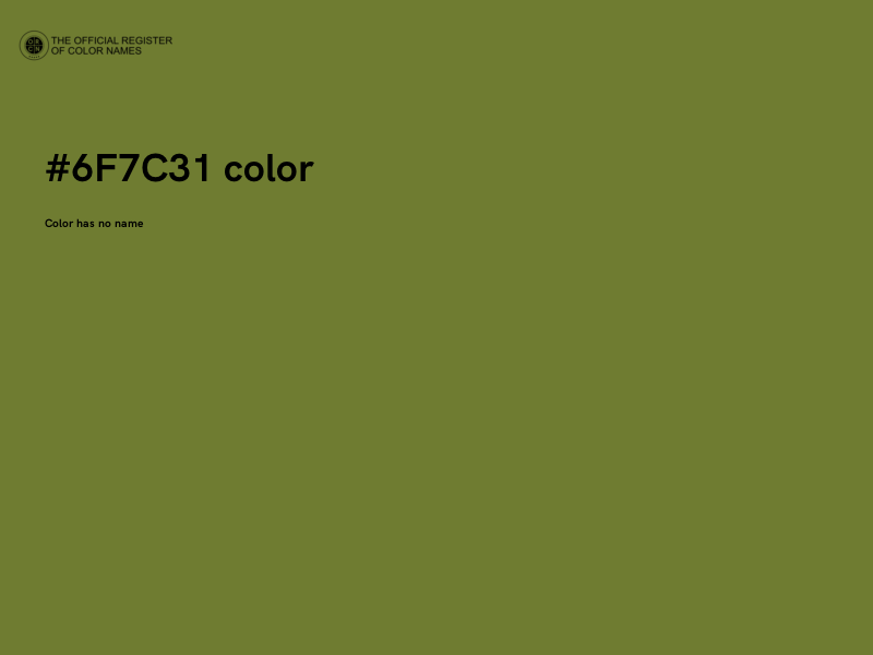 #6F7C31 color image