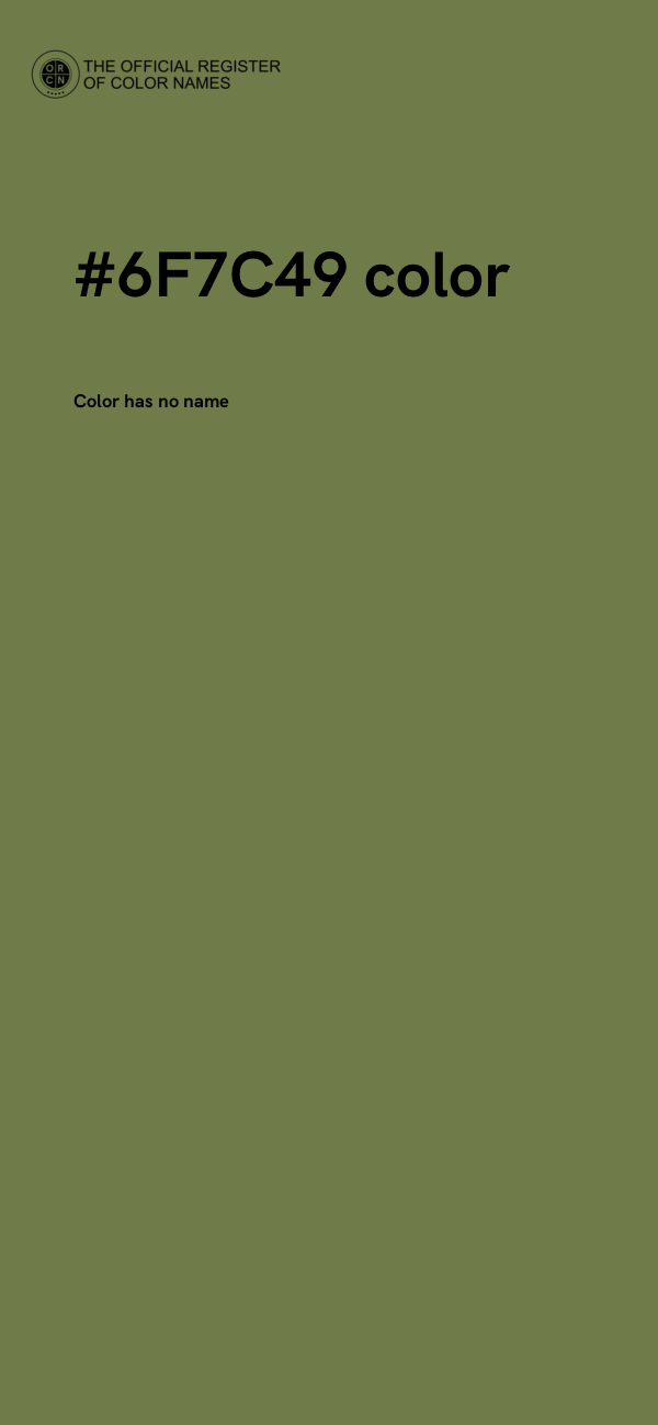 #6F7C49 color image