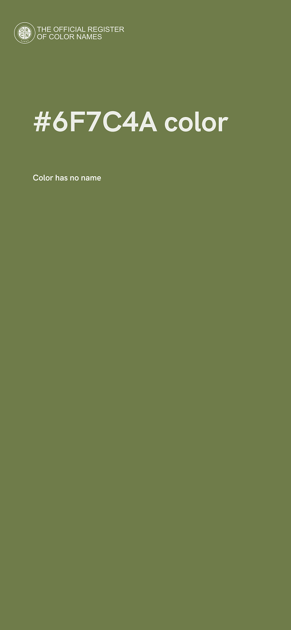 #6F7C4A color image