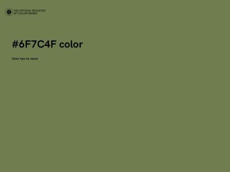 #6F7C4F color image