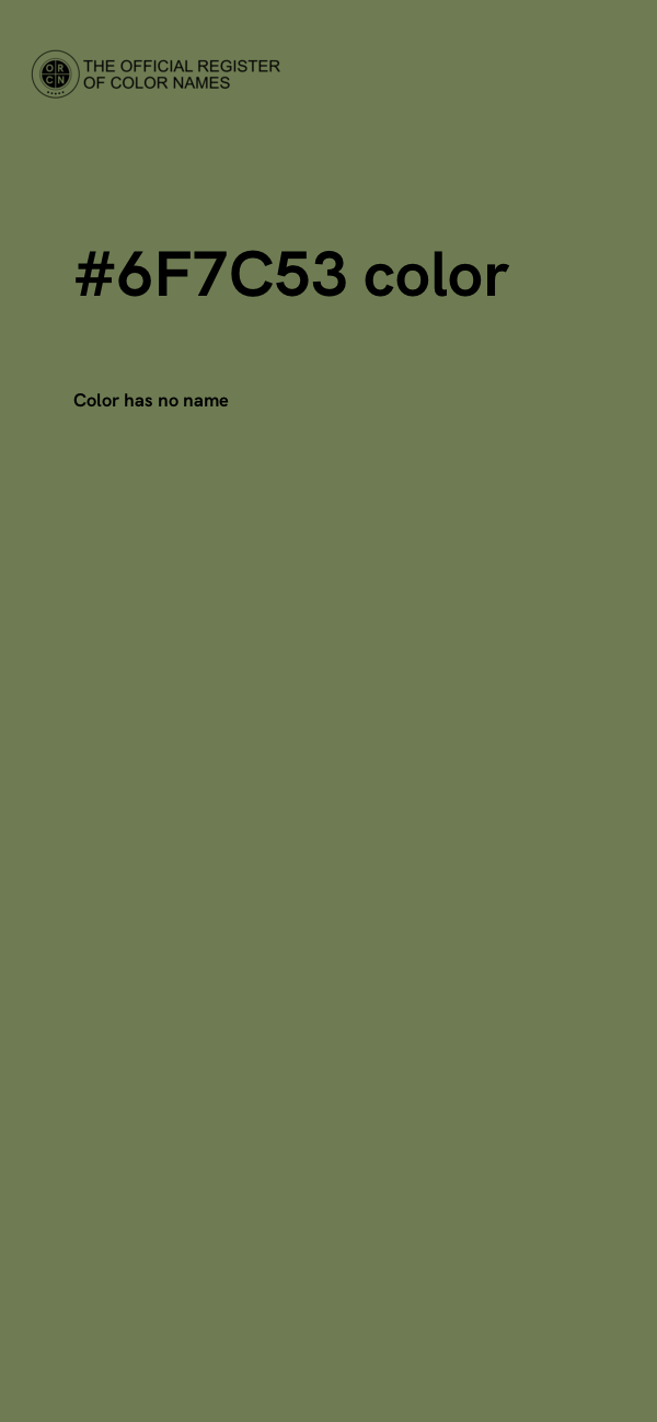 #6F7C53 color image