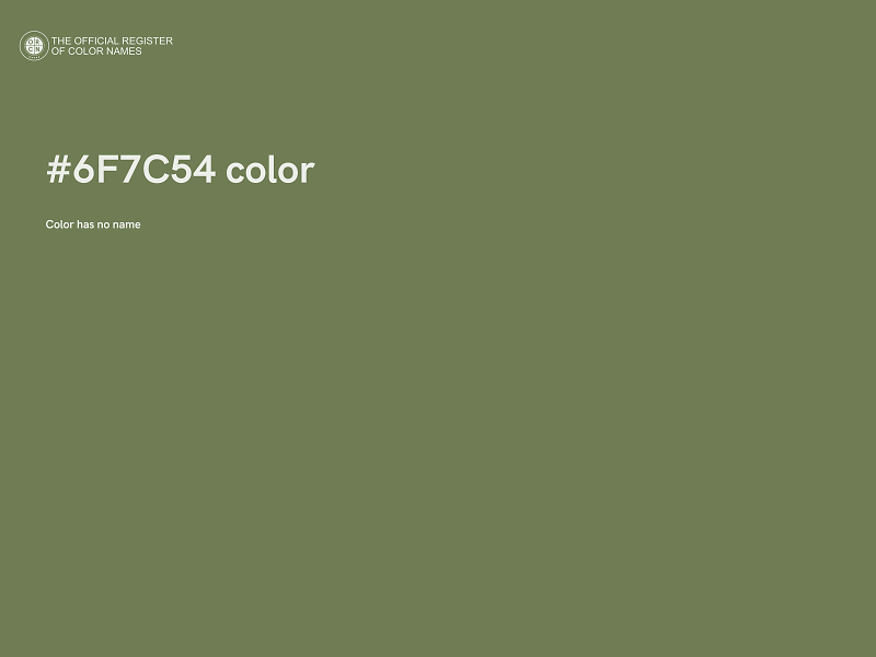 #6F7C54 color image