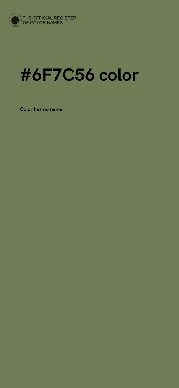 #6F7C56 color image