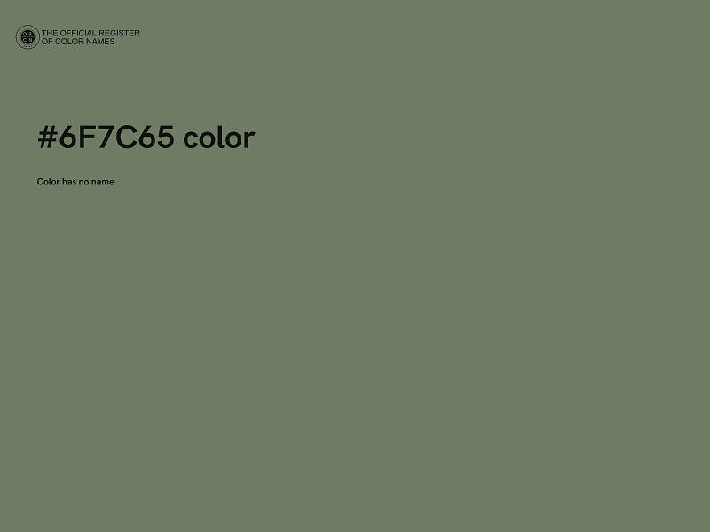 #6F7C65 color image