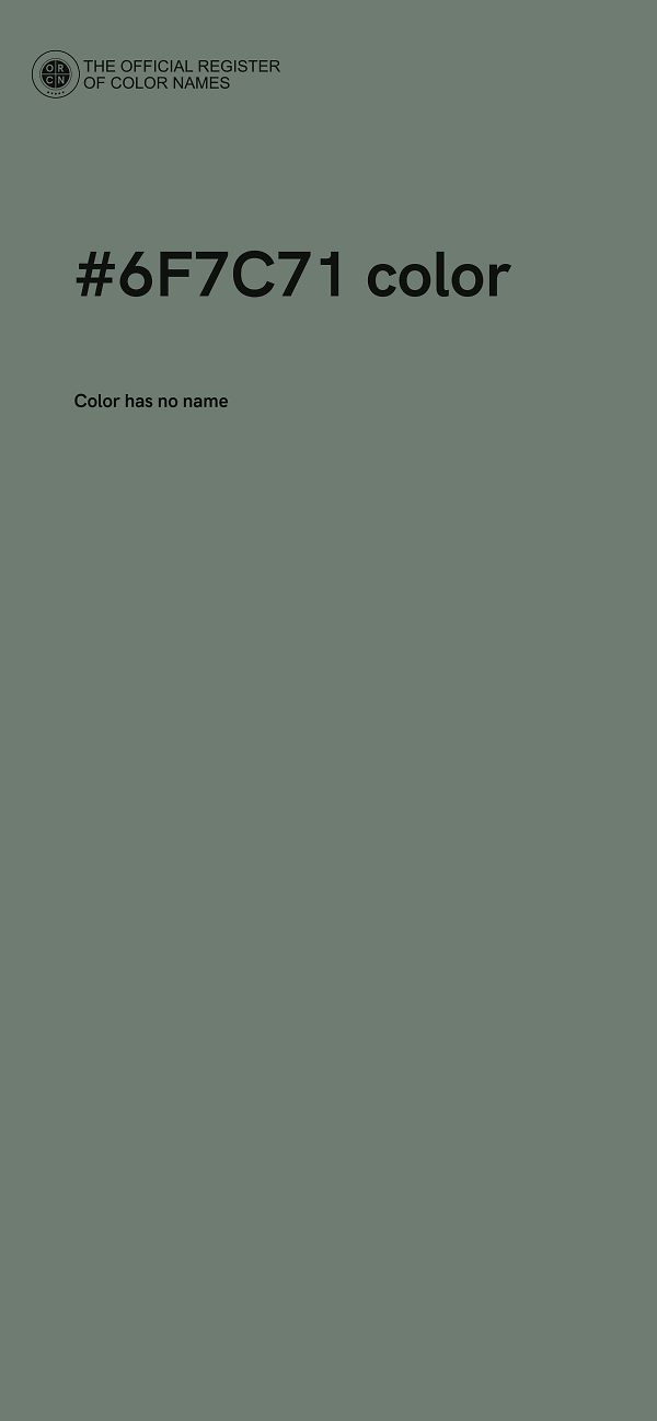 #6F7C71 color image