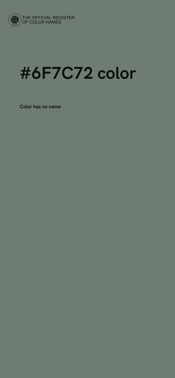 #6F7C72 color image