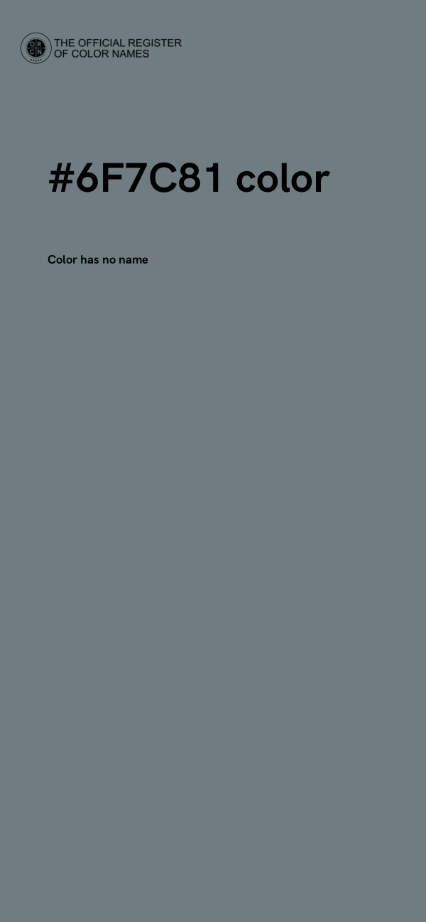 #6F7C81 color image