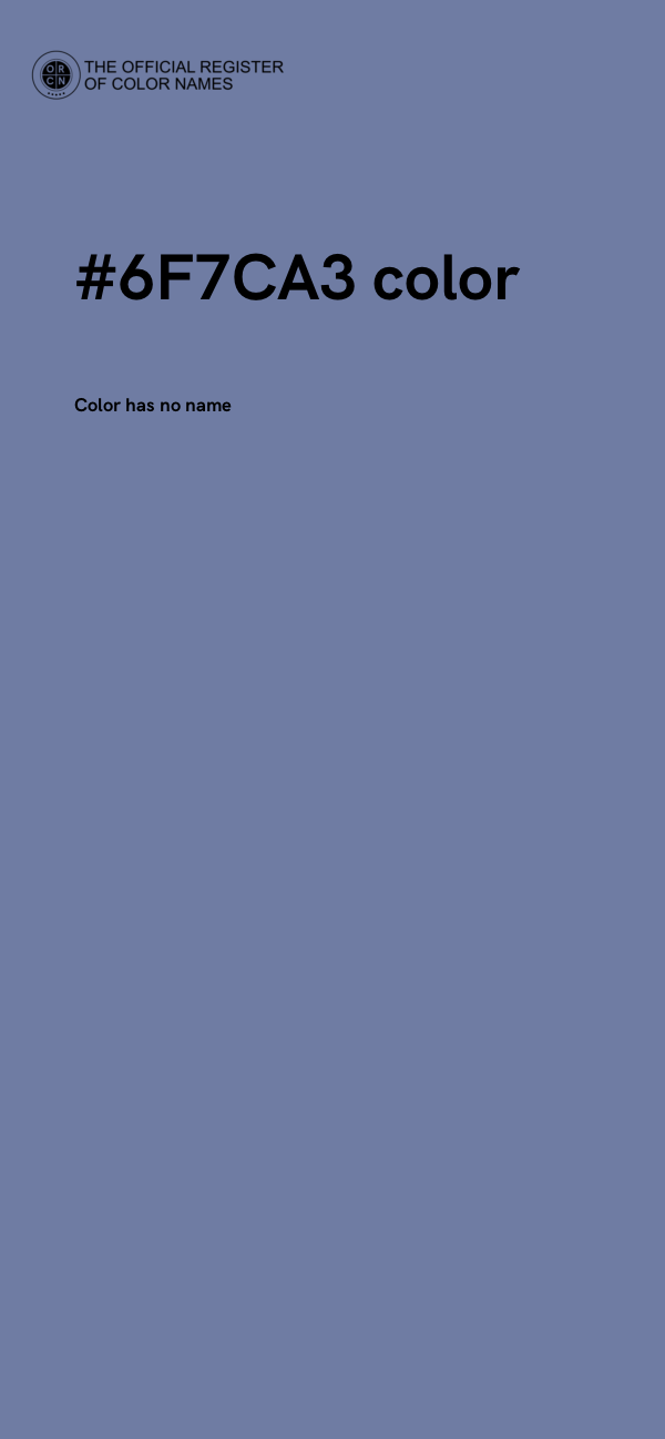 #6F7CA3 color image