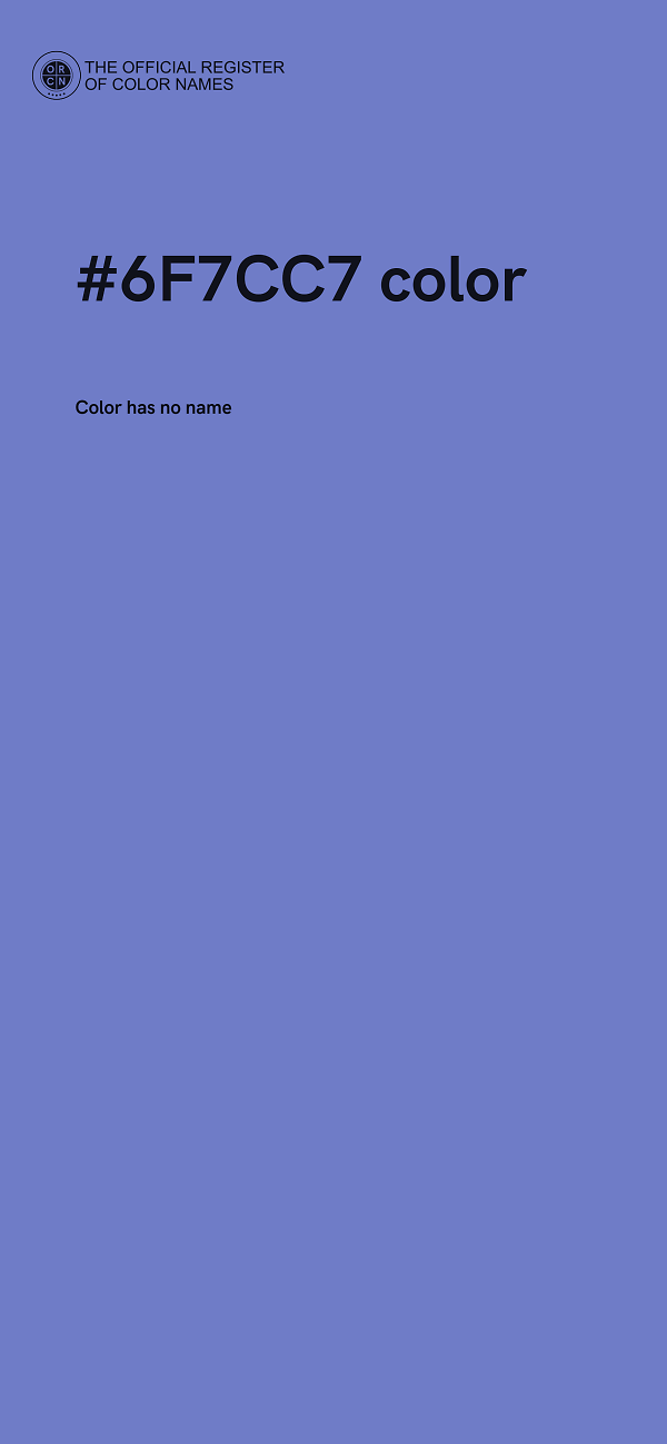 #6F7CC7 color image