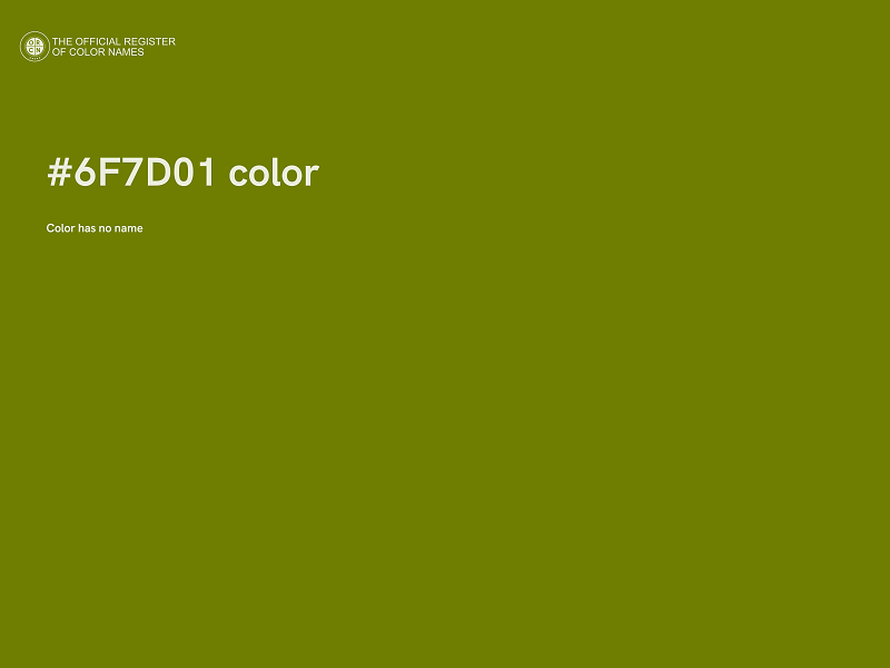 #6F7D01 color image