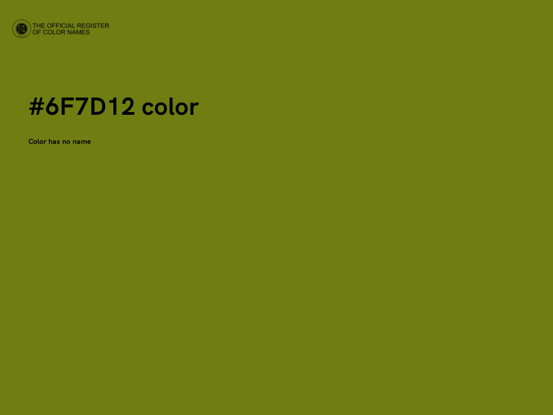 #6F7D12 color image