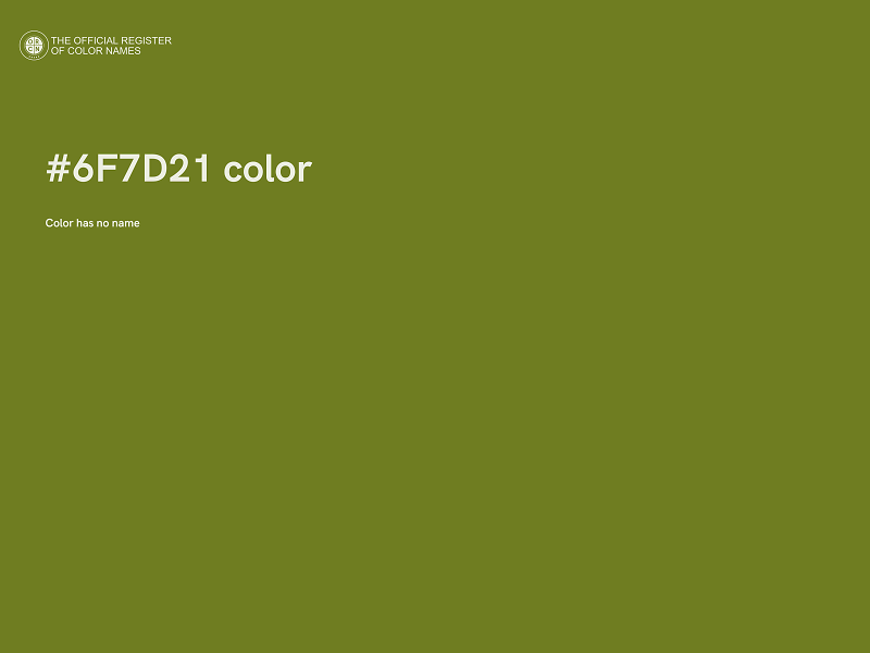 #6F7D21 color image