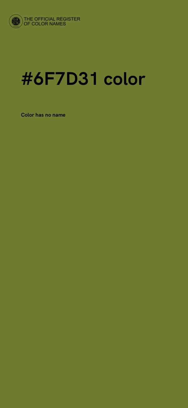 #6F7D31 color image