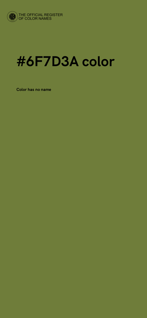 #6F7D3A color image