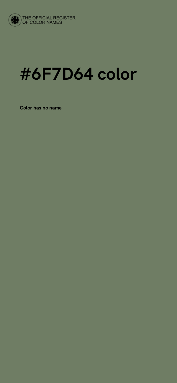 #6F7D64 color image