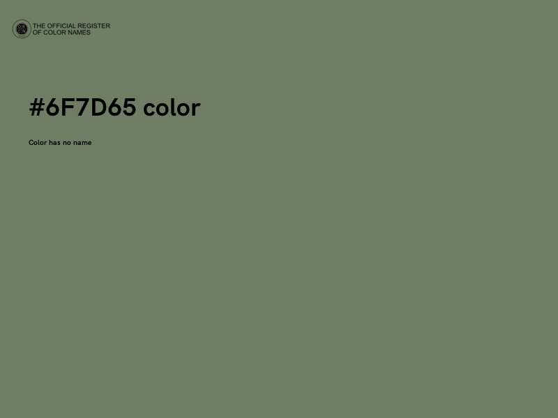 #6F7D65 color image