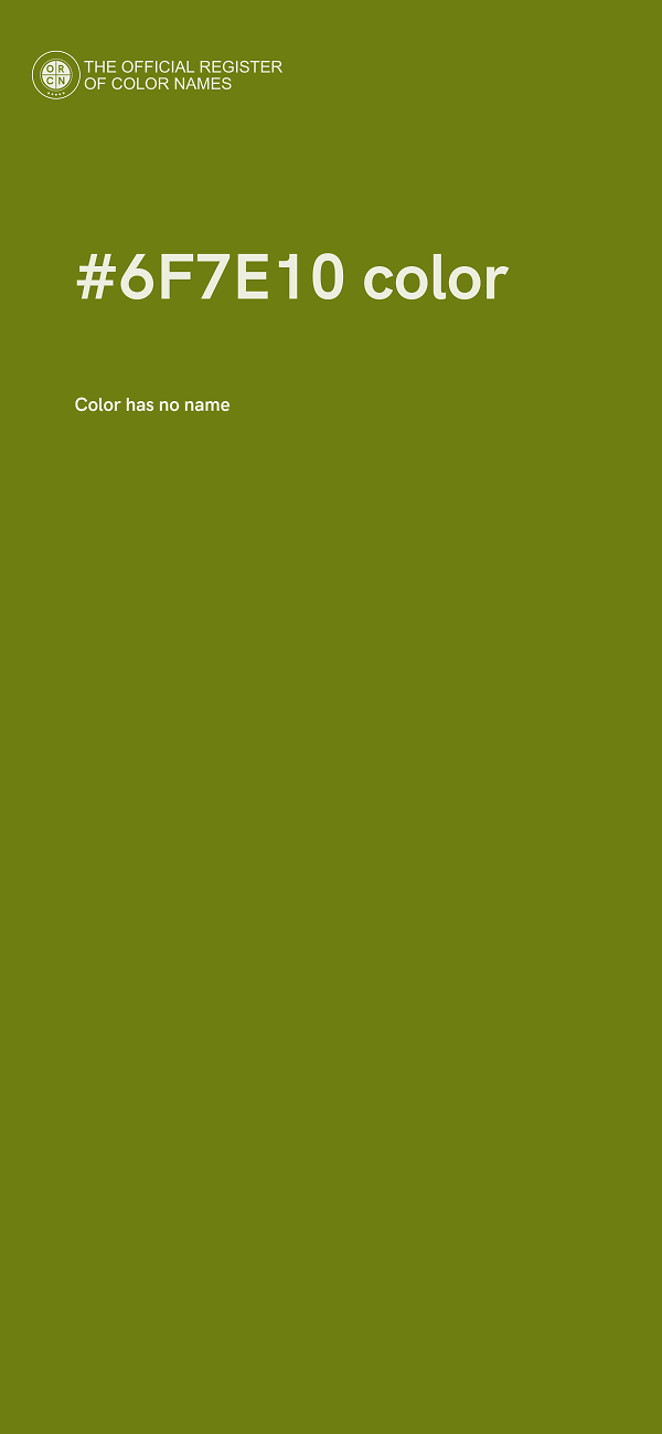 #6F7E10 color image