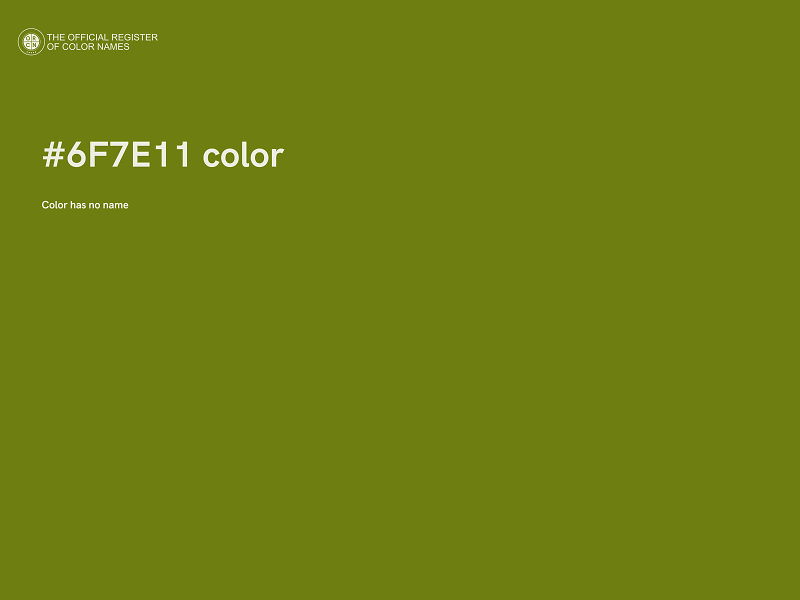 #6F7E11 color image