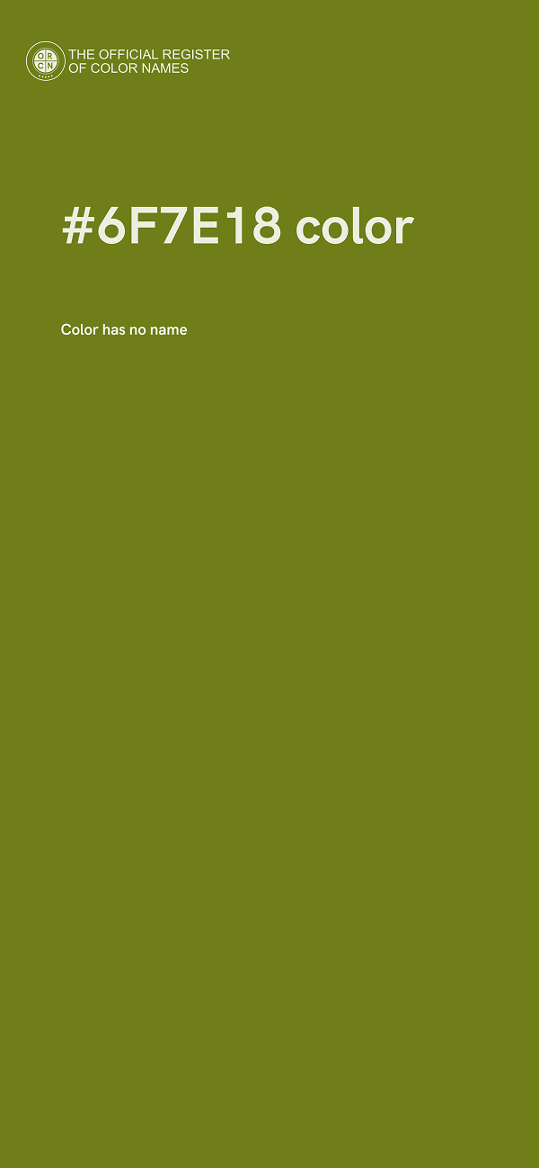 #6F7E18 color image