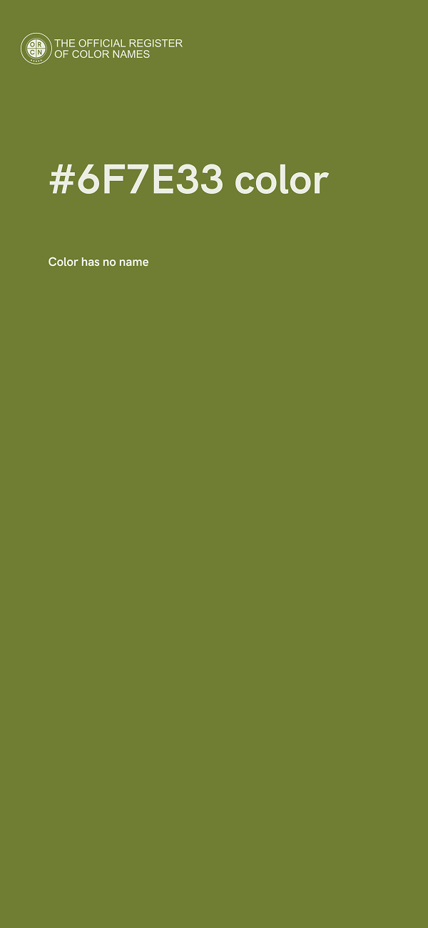 #6F7E33 color image