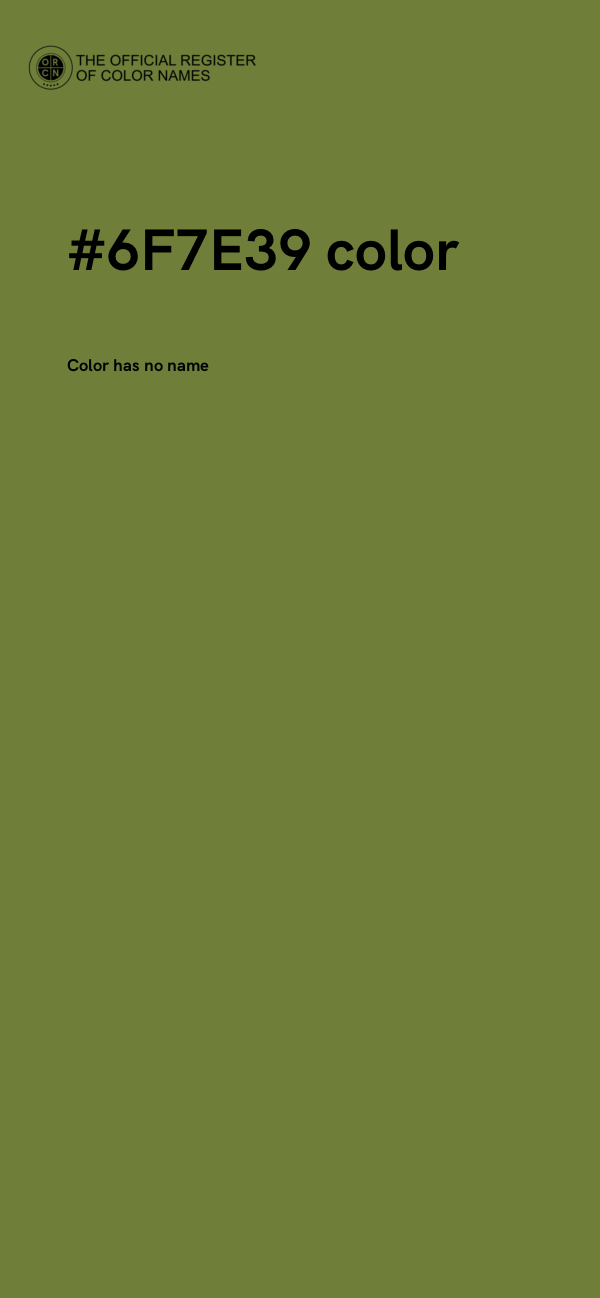 #6F7E39 color image