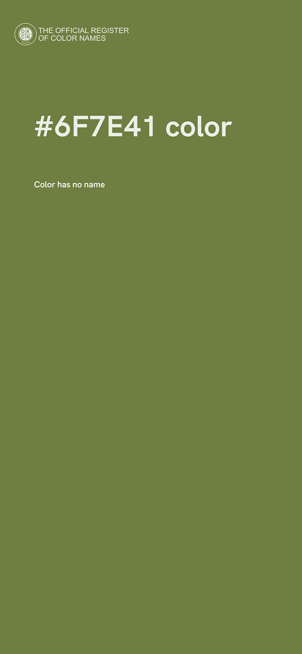 #6F7E41 color image