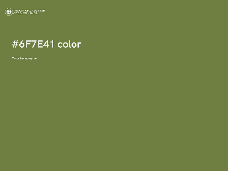 #6F7E41 color image